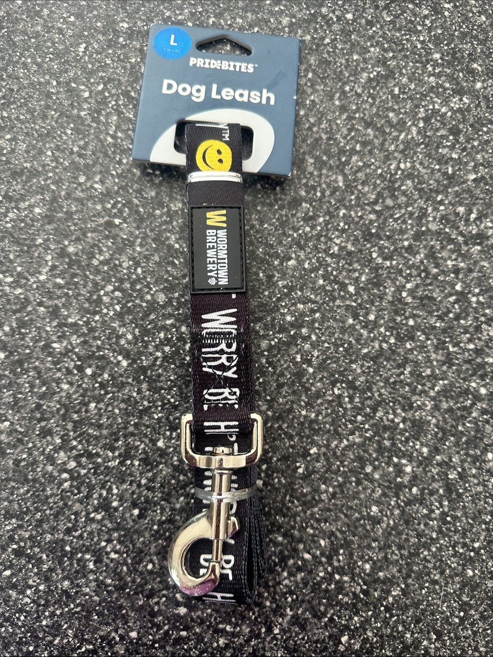 Wormtown Brewery Dog Leash with Smiley Accent - Large
